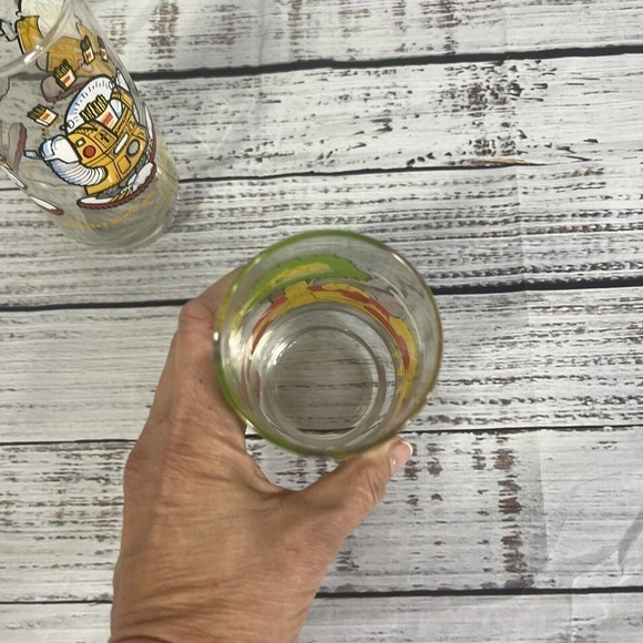 Vintage Peanuts McDonald’s Burger King Camp Snoopy Wizard Fries Glasses Set of 2 - Picture 11 of 11